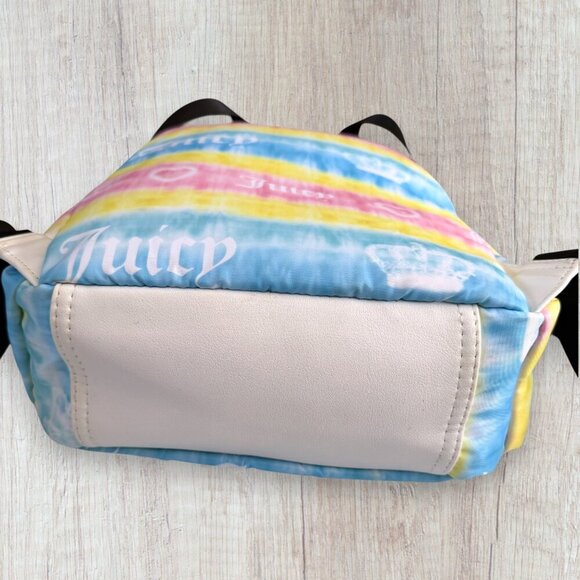 Juicy Couture Y2K Rainbow Tie Dye Mini Backpack Pastel Crown Hearts Coquette Bag main image 10